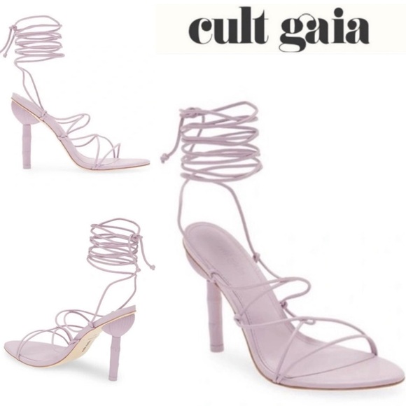 cult gaia Shoes - Cult Gaia SOLEIL Bamboo Heels sz EU 37 in Lilac 388$